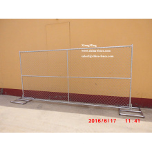 Galvanized 33.4mm Frame Tube Temporary Chain Link Fence with 2.7mm Wire